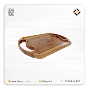 سینی چوبی دسته‌دار مدل Nature Wood