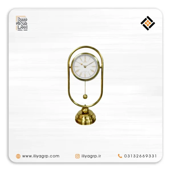 ساعت رومیزی تبلیغاتی مدل کلاسیک طلایی