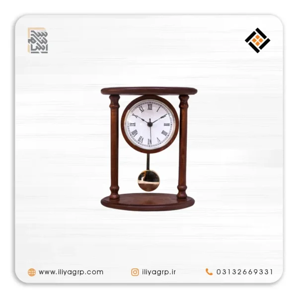 ساعت رومیزی چوبی کلاسیک