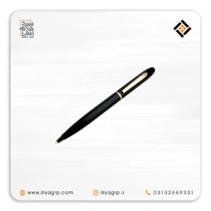 خودکار تبلیغاتی مدیریتی مشکی با گیره طلایی