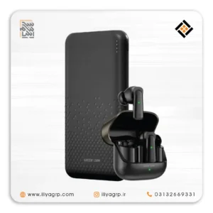 ست ایرپاد و پاور بانک گرین لاین  کد 1021