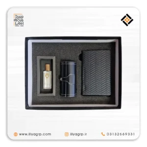 ست هدایای سررسید ،جعبه واکس 5 تکه و عطر تبلیغاتی کد 1180