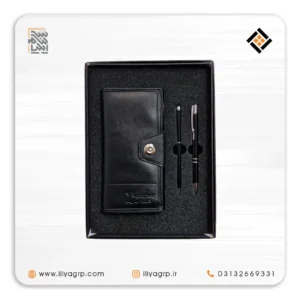 ست هدایای کیف پول پالتویی و دو عد خودکار کد 1181