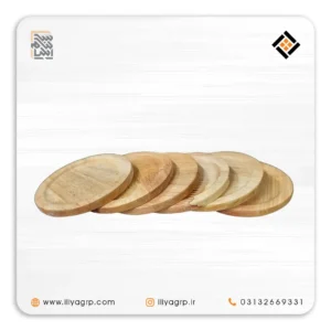 زیر لیوانی چوبی طبیعی تبلیغاتی
